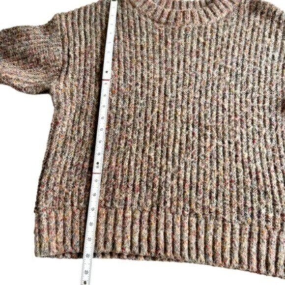 Something Navy | Tan Multi-colored Long Sleeves Sweater Size Medium - Picture 10 of 10